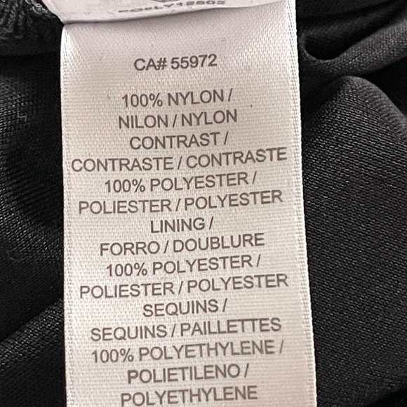 Laundry by Shelli Segal blouson open back black beaded cocktail dress - Picture 9 of 9